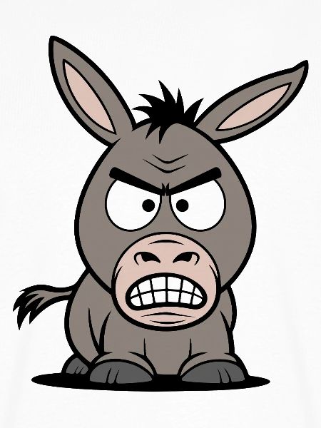 Wütender Esel Cartoon