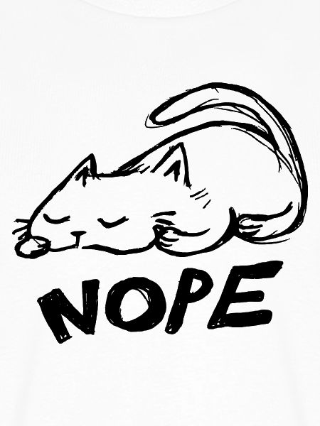 Faule Katze Nope