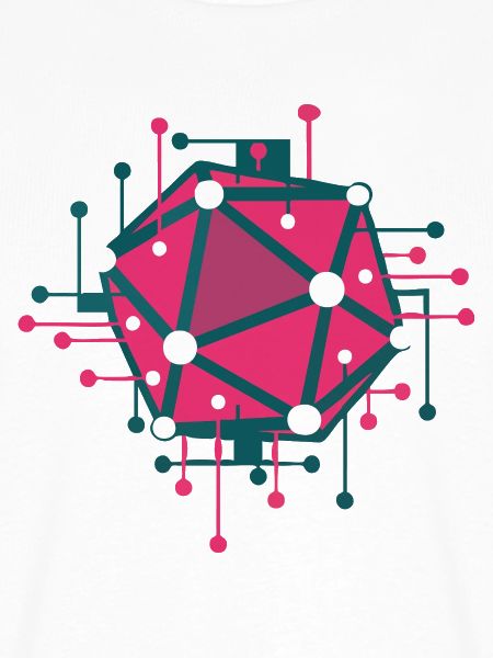 Techno-rosa geometrisches Netzwerk