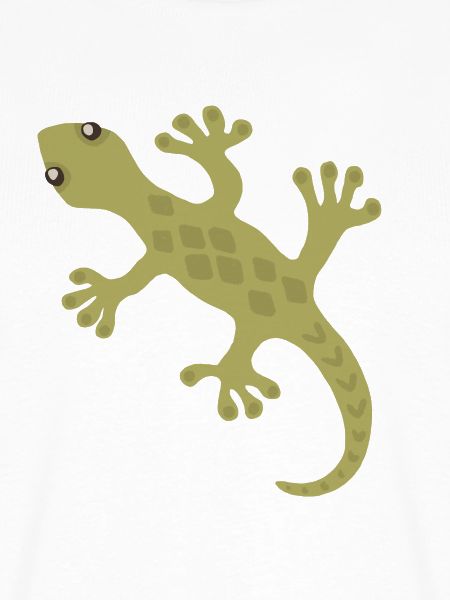 Lime Gecko Silhouette Muster