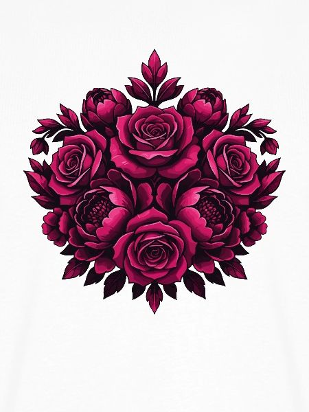 Pinkes Blütenmandala