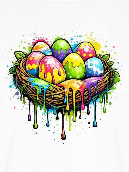 Buntes Osternest im Graffiti Stil 