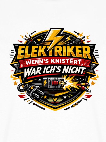 Elektriker Spruchbadge Knistern