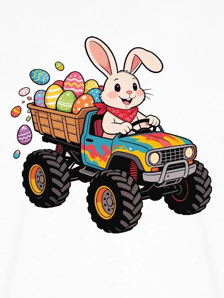 Osterhase im Monstertruck