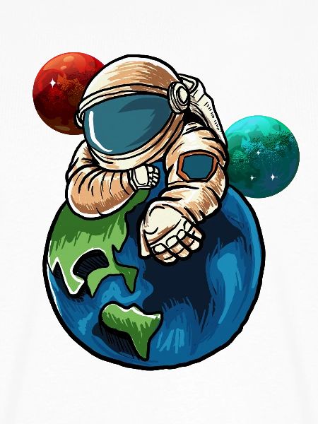 Astronaut umarmt Erde