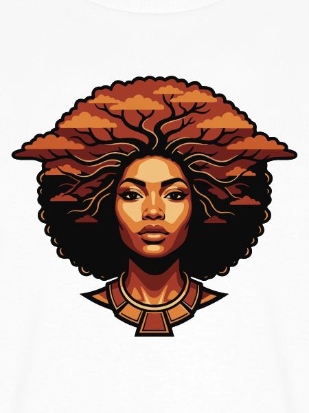 Baumhaar Afro-Porträt