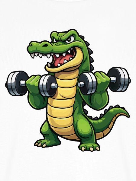 Krokodil Krafttraining Cartoon