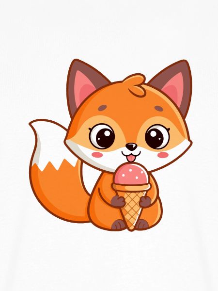 Gourmet-Fuchs mit Eiscreme