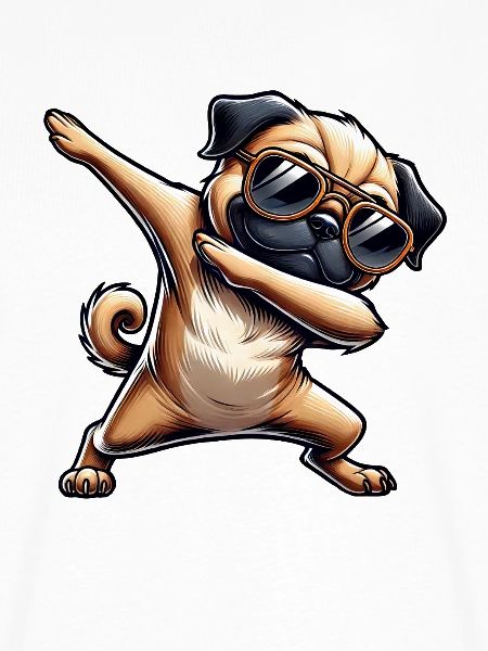 Dab-Hund mit Sonnenbrille