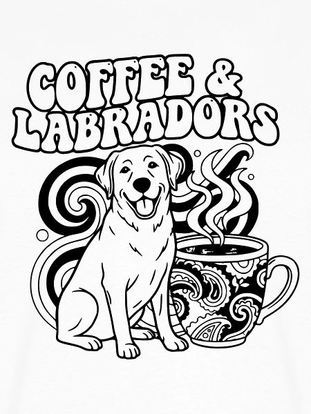 Coffee Labradors Hund Outline