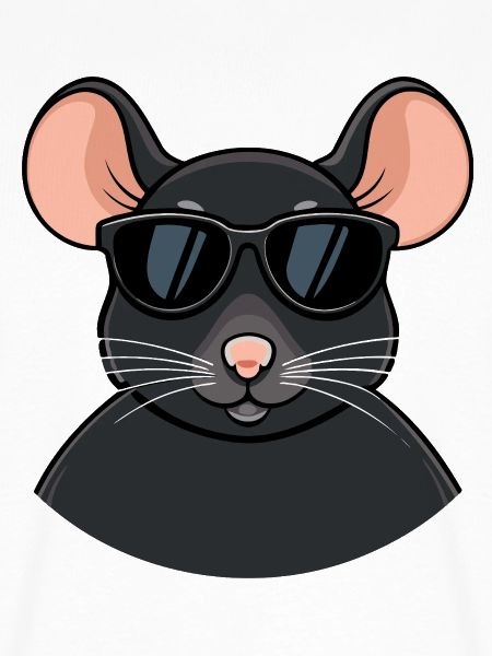 Mouse chic schwarze Brille