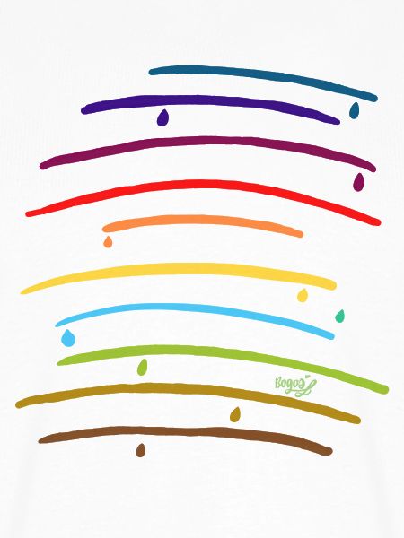 Regenbogenbögen mit Tropfen