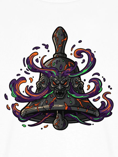 Totenkopf Glocke Neon