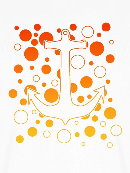 Leuchtender Anker mit Bubbles