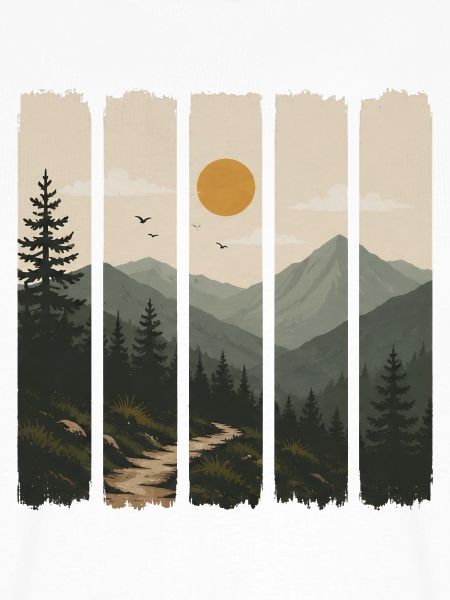 Waldpanorama in Sonnenpaneelen