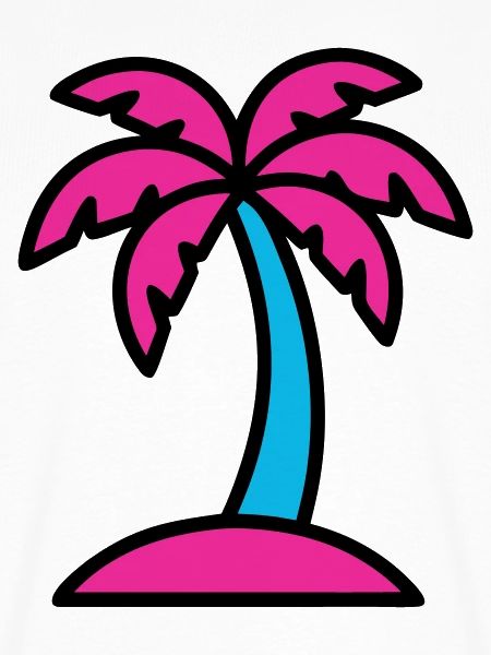 Neon Palme 90er Vaporwave