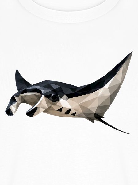 Geometrischer Mantarochen Kunstdruck