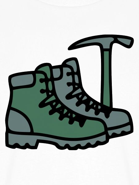 Wanderschuhe Eispickel Bergsteiger Alpen Wanderer