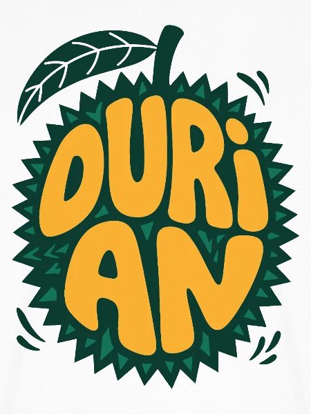 Durian Frucht Logo mit Stacheln