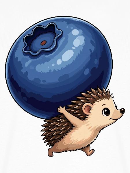Hedgehog trägt Blaubeere