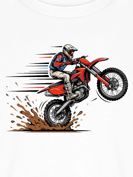 Motocross Sprung im Schlamm
