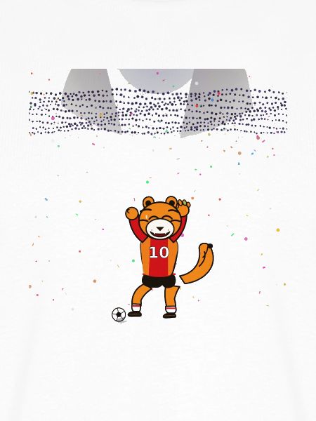 Jubel-Tiger Fußballmascot