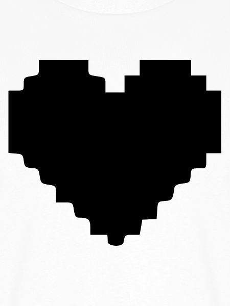 Schwarzes herz schwarz Pixelherz Geschenk