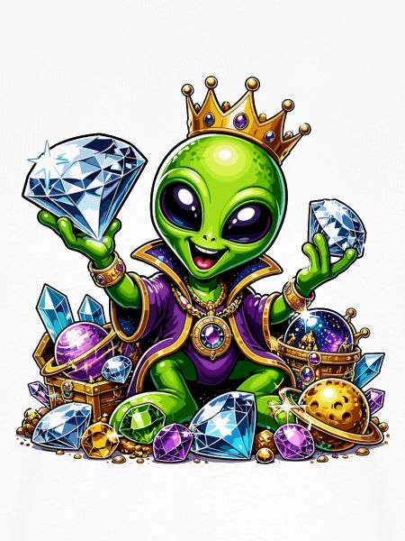 Alien Prinz mit Diamantenkronen