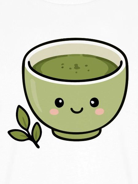 Süßer Kawaii Matcha Teetassen-Aufkleber