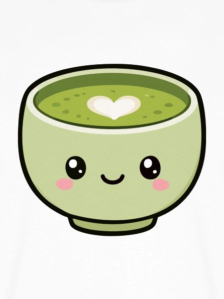 Kawaii Matcha-Teetasse mit Herz