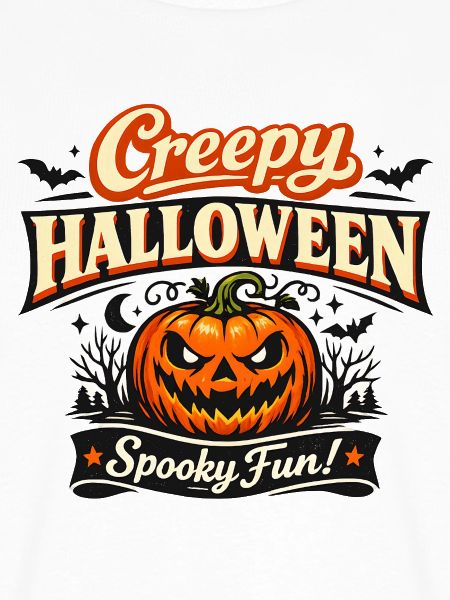 Creepy Halloween Kürbis-Logo