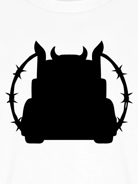 Truck Silhouette Stacheldraht Logo