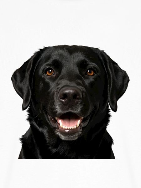 Schwarzer Labrador-Hundefront
