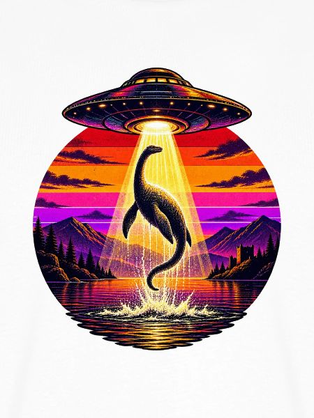 UFO-Strahl-Lochness-Monster Sonnenuntergangsneon