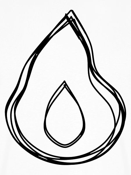 Flamme handgezeichnet