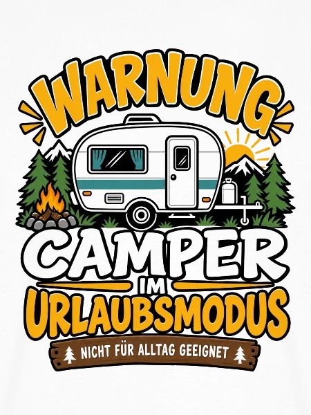 Warnung Camper im Urlaubsmodus