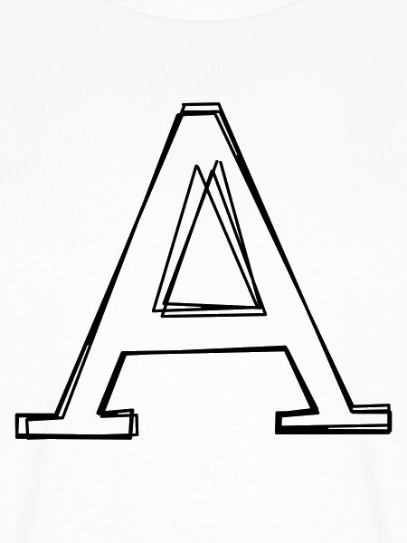 Buchstabe A handgezeichnet