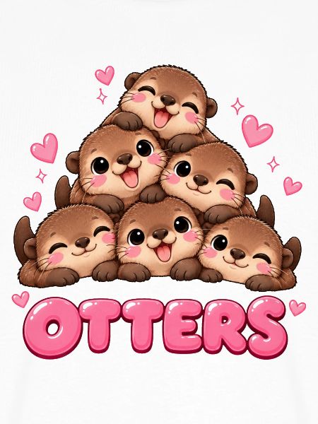 Süße Otter Freunde Cartoon