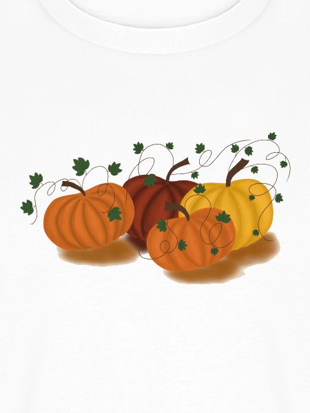 Herbstliche Kürbisranken Muster