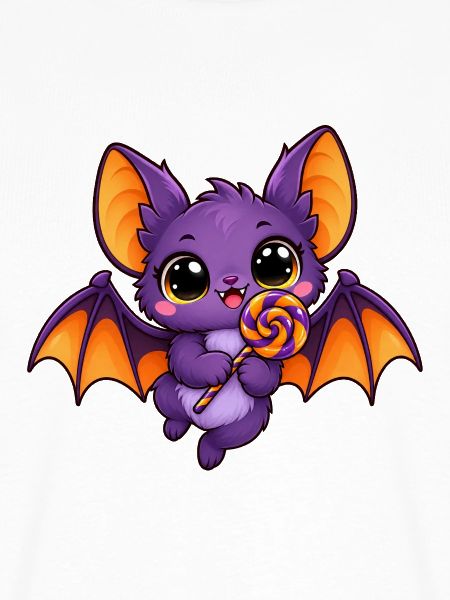 Gierige lila Fledermaus