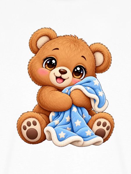 Teddybär mit Kawaii-Decke