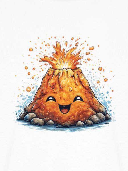 Lustiger Lava-Vulkan Anime-Stil
