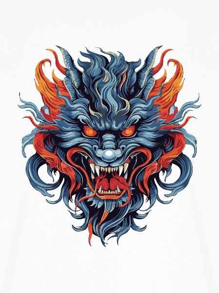 Drachenkopf Asiatischer Drache Bunt