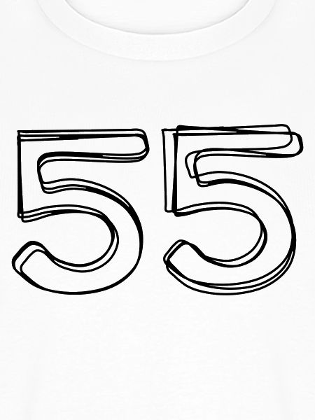 Zahl 55 handgezeichnet