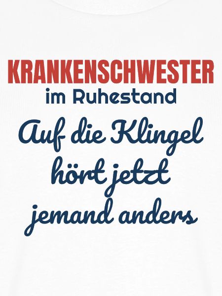 Krankenschwester im Ruhestand – Patientenklingel