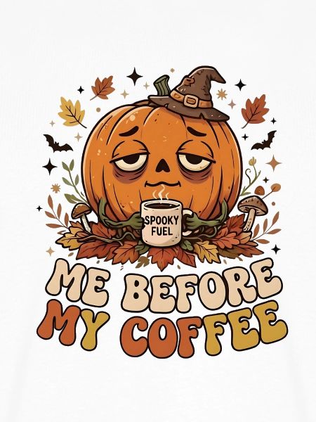 Halloween Kürbis mit Kaffee