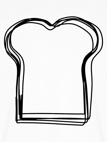 Brotscheibe handgezeichnet
