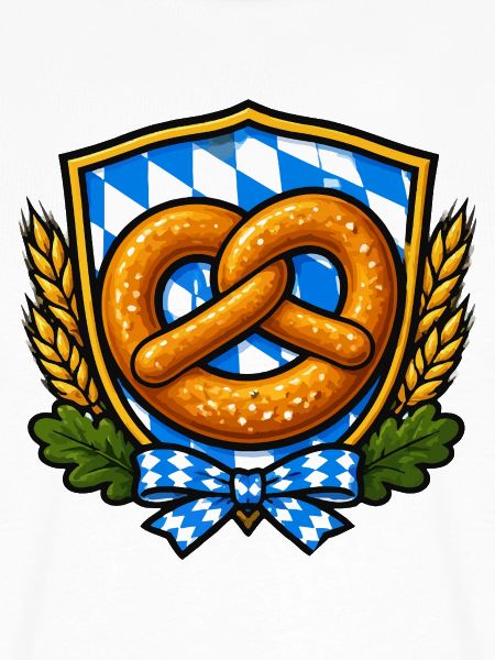 Bavarian Pretzel Crest Emblem