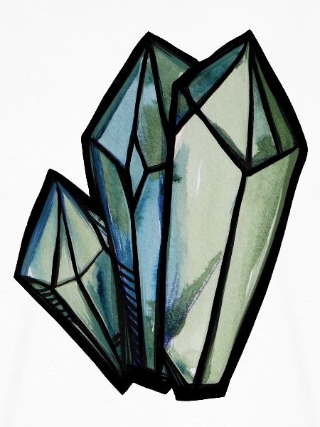 Kristallgeometrisches Aquarell
