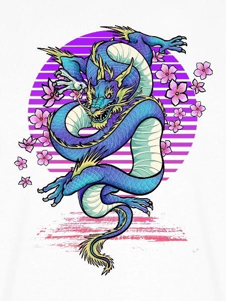 Drache Kirschblüten Fantasy